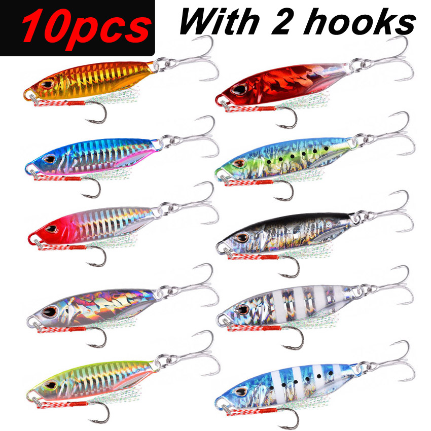 Lot de 10 leurres de pêche en  - Fishing Lure Spoon avis et prix