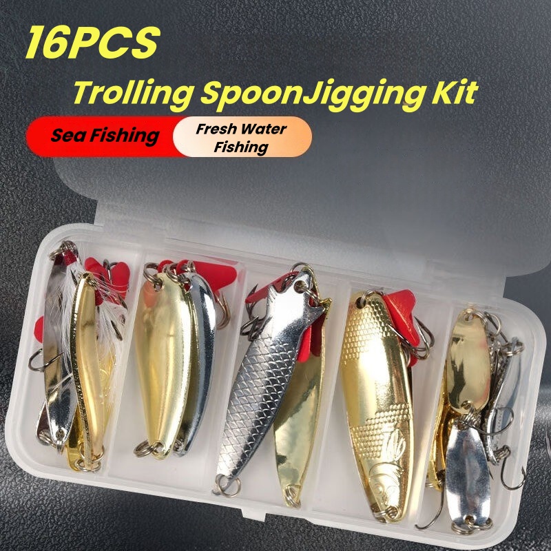 Kit de leurres de pêche 16 piè - Fishing Lure Jig avis et prix